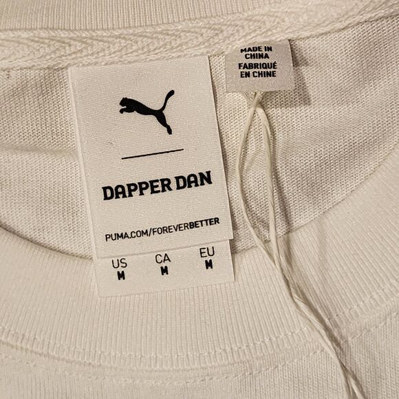 Puma x Dapper Dan With Love From Harlem White T-Shirt Men's Medium 620863-02 - Picture 5 of 7